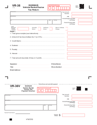Form VR-36 Vehicle Rental Excise Tax Return - Kansas, Page 2
