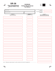 Form VR-36 Vehicle Rental Excise Tax Return - Kansas, Page 4