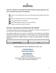 Application Form - New Brunswick Lime Transportation Assistance Program - New Brunswick, Canada, Page 3