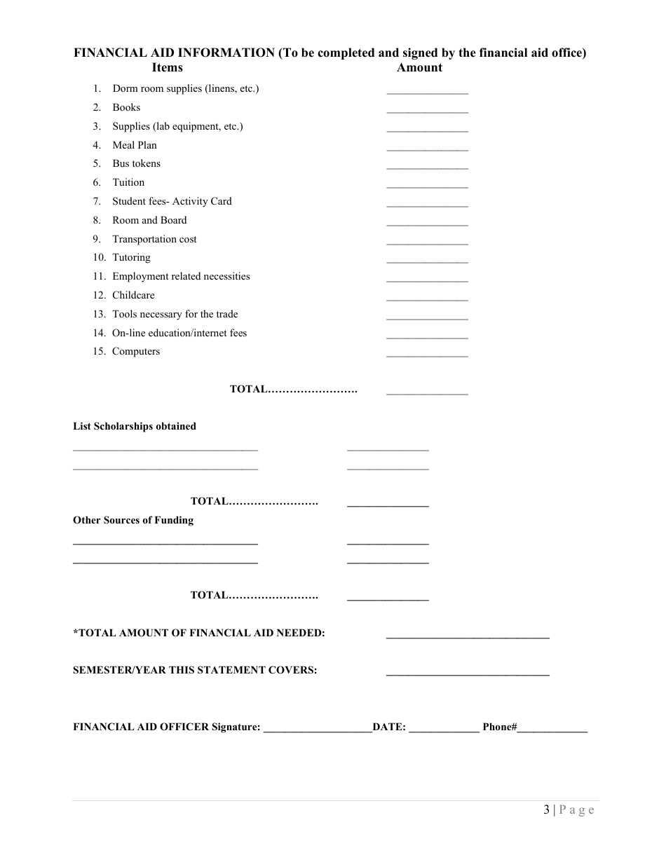 Education and Training Voucher (Etv) Application - South Dakota, Page 3