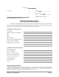 Document preview: Petition for Expunction - Dallas County, Texas