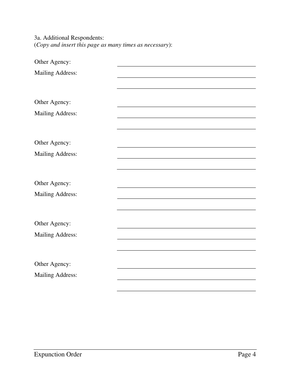 Order Granting Expunction - Dallas County, Texas, Page 4