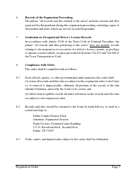 Order Granting Expunction - Dallas County, Texas, Page 7