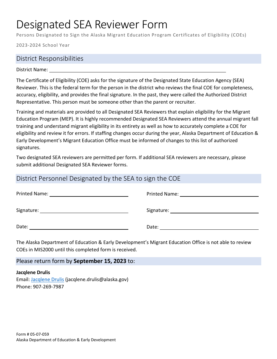 Form 05 07 059 2024 Fill Out Sign Online And Download Printable Pdf Alaska Templateroller