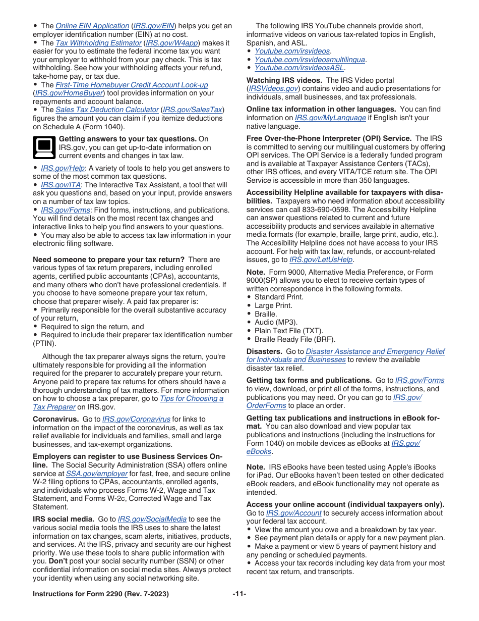 Instructions for IRS Form 2290 Heavy Highway Vehicle Use Tax Return, Page 13