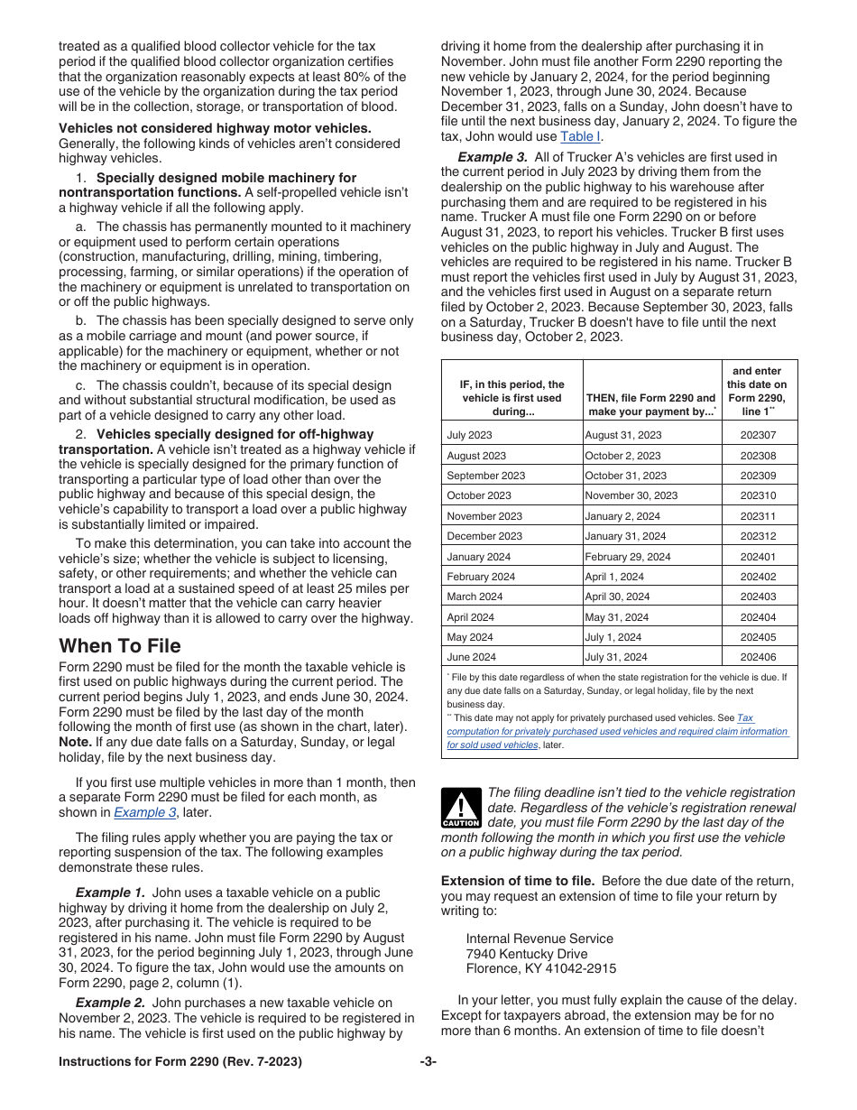 Instructions for IRS Form 2290 Heavy Highway Vehicle Use Tax Return, Page 5