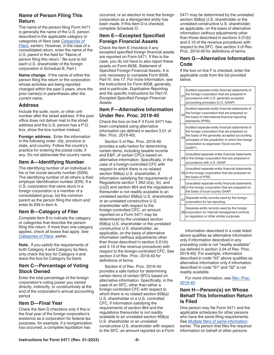 Instructions for IRS Form 5471 Information Return of U.S. Persons With Respect to Certain Foreign Corporations, Page 10