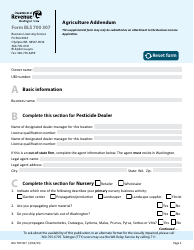 Form BLS700 307 Agriculture Addendum - Washington