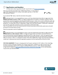 Form BLS700 307 Agriculture Addendum - Washington, Page 2