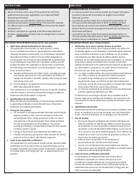 Form NWT9395 Application for Registration of an Approved Nwt Manufactured Product - Northwest Territories, Canada (English/French), Page 3