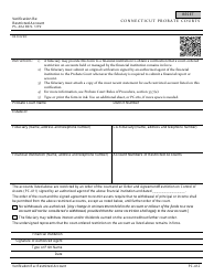 Document preview: Form PC-412 Verification Re: Restricted Account - Connecticut