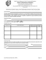 Application for Infiltration Anesthesia Examination - South Carolina, Page 5