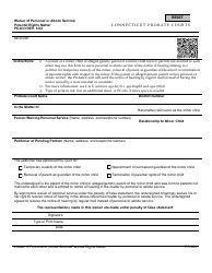 Document preview: Form PC-633 Waiver of Personal or Abode Service/Parental Rights Matter - Connecticut