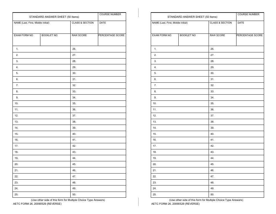 AETC Form 26 - Fill Out, Sign Online and Download Printable PDF ...