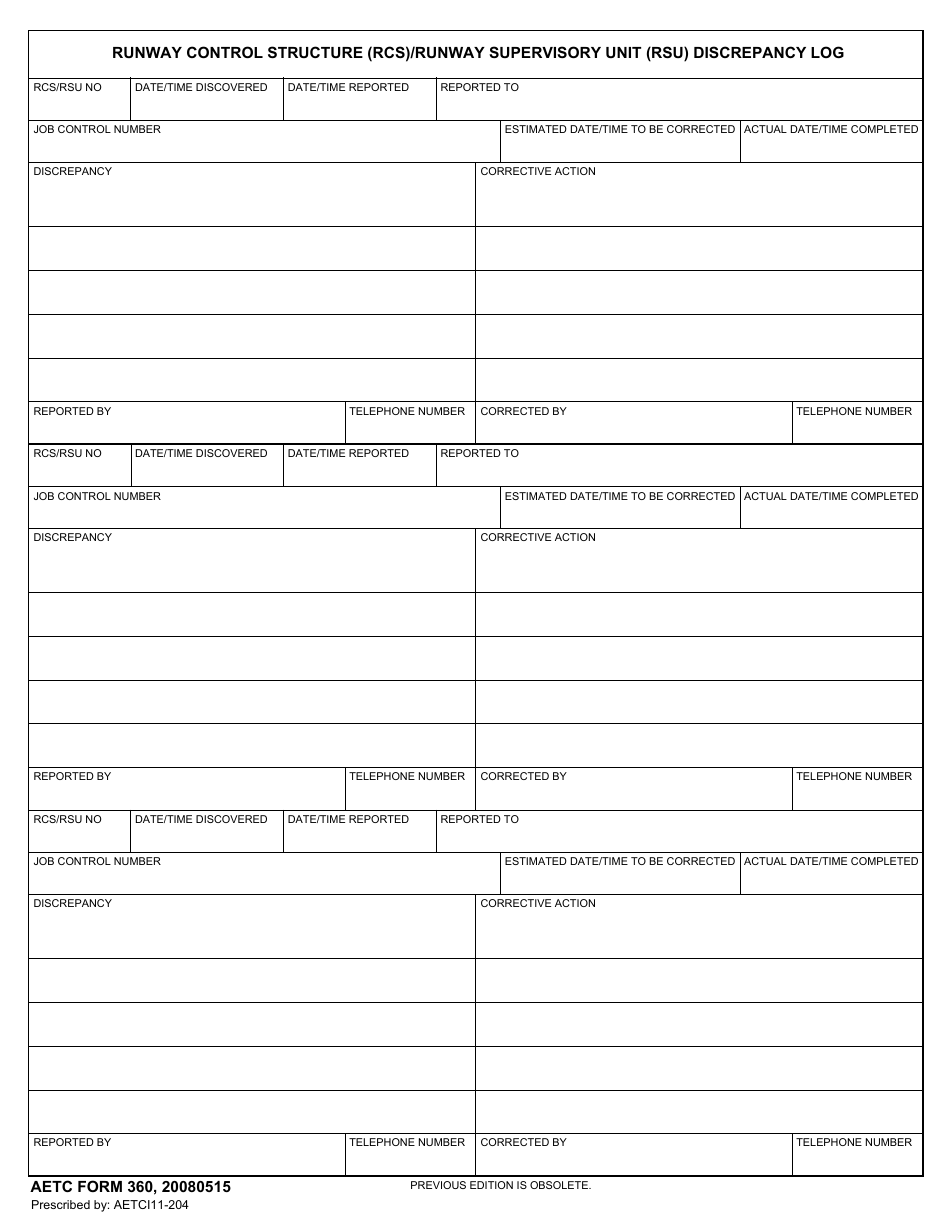 AETC Form 360 - Fill Out, Sign Online and Download Fillable PDF ...