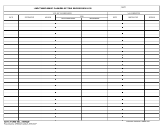 Document preview: AETC Form 903 Unaccomplished Task/Milestone Regression Log
