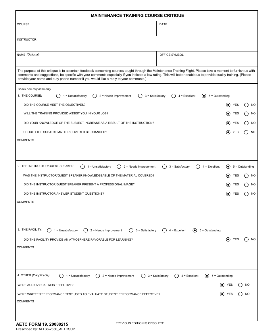 Aetc Form 19 Fill Out Sign Online And Download Fillable Pdf Templateroller 3187