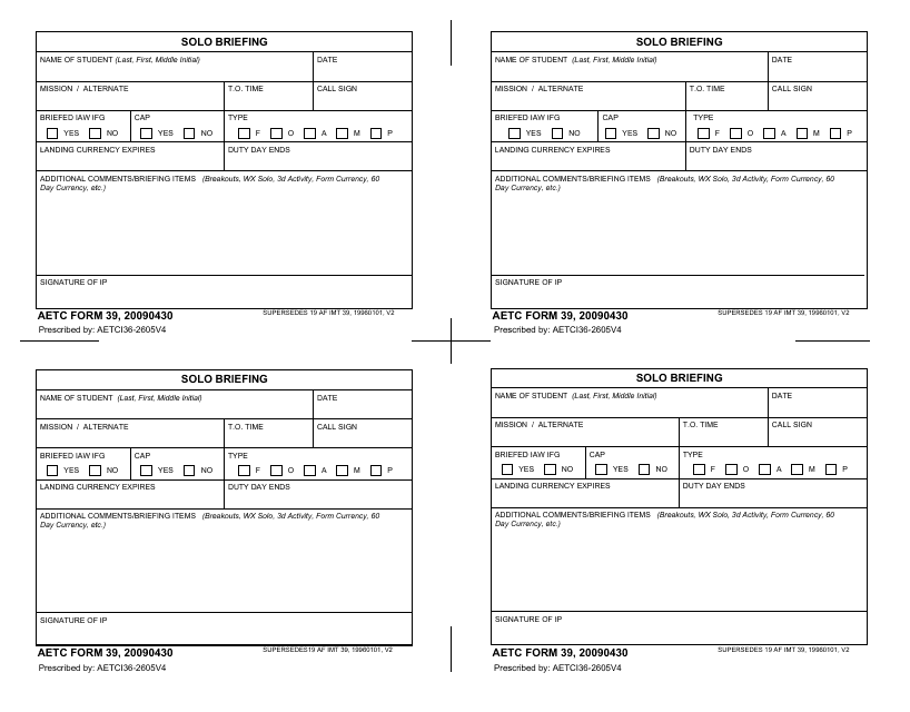 AETC Form 39  Printable Pdf