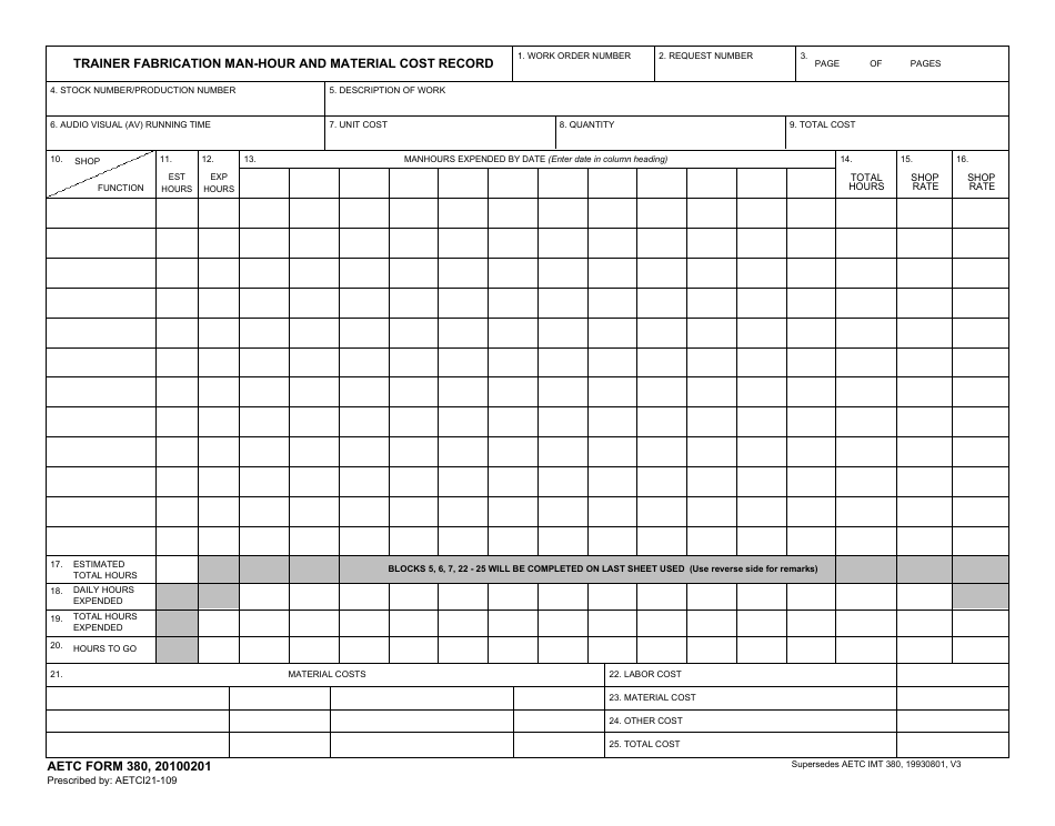 AETC Form 380 - Fill Out, Sign Online and Download Fillable PDF ...