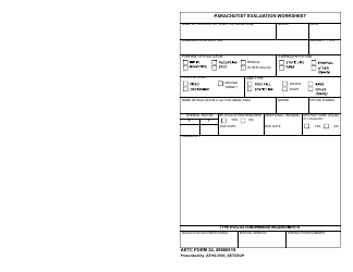 Document preview: AETC Form 22 Parachutist Evaluation Worksheet