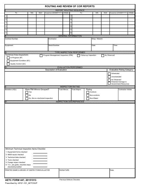 AETC Form 447  Printable Pdf