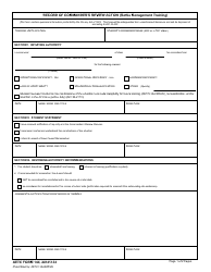 AETC Form 144 Record of Commander&#039;s Review Action (Battle Management Training)