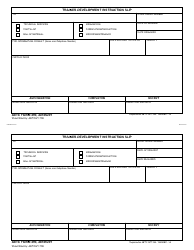 Document preview: AETC Form 394 Trainer Development Instruction Slip