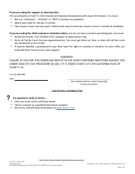 Form FAM111 Court Order to Share Financial Information for Divorce, Legal Separation, or Nullity Cases - County of Los Angeles, California, Page 2