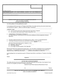 Document preview: Form PRO011 Notice of Deposit of Estate Planning Documents and Acknowledgment - County of Los Angeles, California