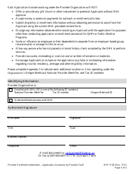 Form OHP3128 Application Assistance by Provider Staff - Oregon, Page 3