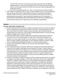 Form OHA3975 Provider Enrollment Agreement - Oregon, Page 6