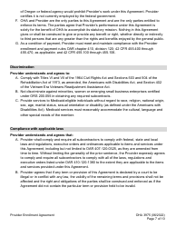 Form OHA3975 Provider Enrollment Agreement - Oregon, Page 7