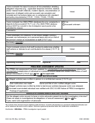 Form DOC02-378 Investigative Finding Sheet - Washington, Page 2