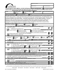 Formulario DOC13-349S Evaluacion De Salud Mental Entre Sistemas/Viviendas Aseguradas - Washington (Spanish)