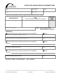 Form DOC13-472 Patient-Paid Durable Medical Equipment (Dme) - Washington