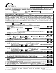 Form DOC13-349 Intersystem/Restricted Housing Mental Health Screening - Washington