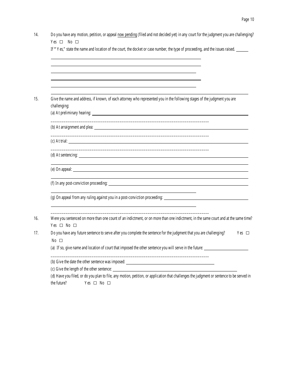 Motion Under 28 U.s.c. 2255 to Vacate, Set Aside, or Correct Sentence by a Person in Federal Custody - Oklahoma, Page 10