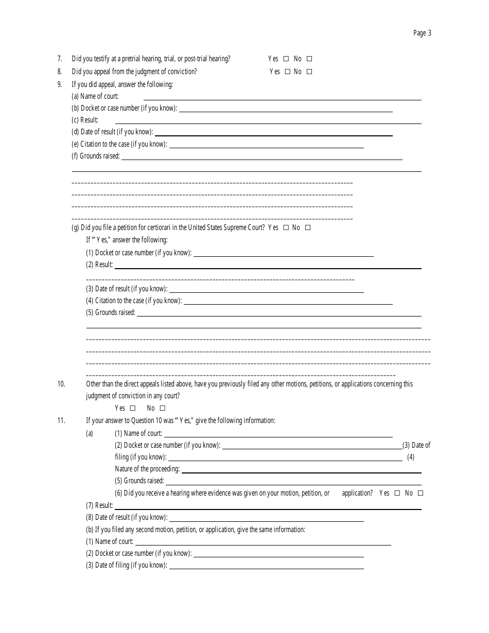 Motion Under 28 U.s.c. 2255 to Vacate, Set Aside, or Correct Sentence by a Person in Federal Custody - Oklahoma, Page 3
