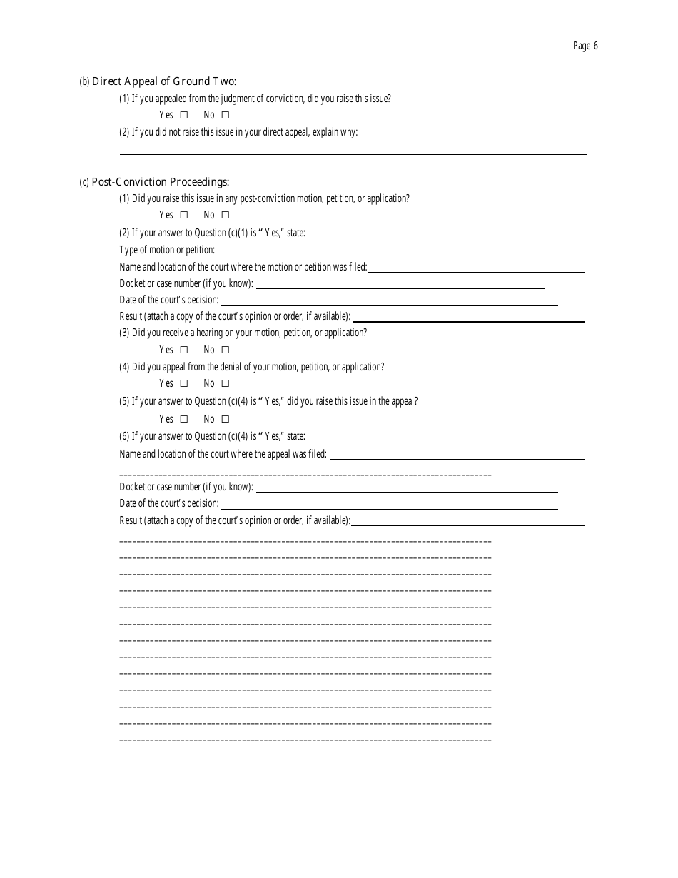 Motion Under 28 U.s.c. 2255 to Vacate, Set Aside, or Correct Sentence by a Person in Federal Custody - Oklahoma, Page 6