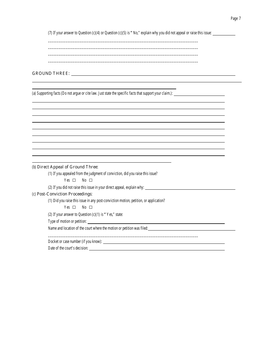 Motion Under 28 U.s.c. 2255 to Vacate, Set Aside, or Correct Sentence by a Person in Federal Custody - Oklahoma, Page 7