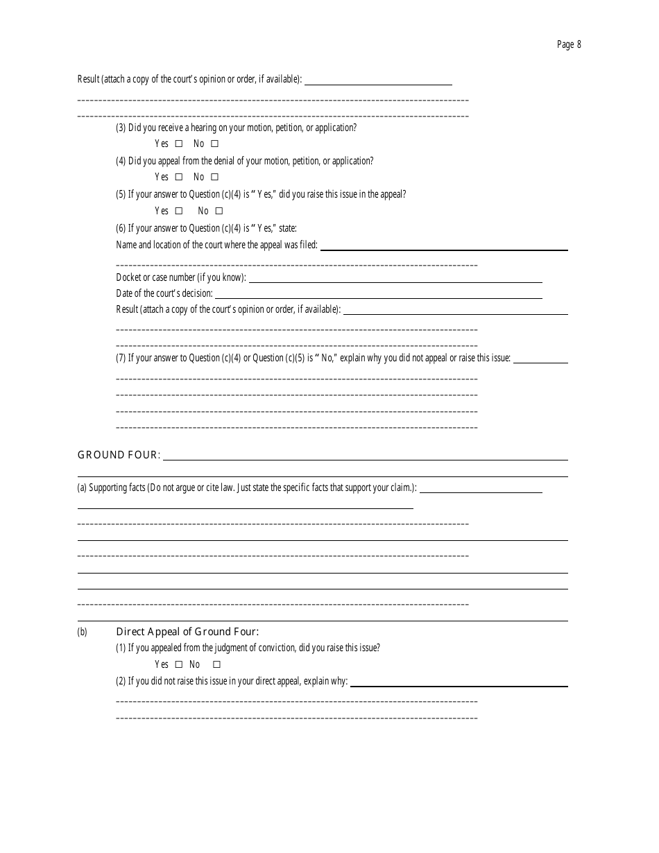 Motion Under 28 U.s.c. 2255 to Vacate, Set Aside, or Correct Sentence by a Person in Federal Custody - Oklahoma, Page 8