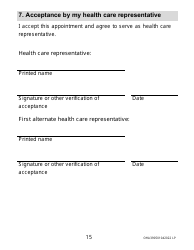 Form OHA3905 Advance Directive Form (Large Print) - Oregon, Page 15