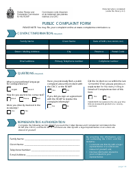 Public Complaint Form Guide - Canada, Page 2