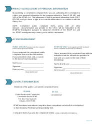 Public Complaint Form Guide - Canada, Page 5