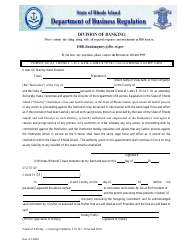 Non-rhode Island-Chartered Bank or Credit Union Lender and Loan Broker License Exemption Notice - Rhode Island, Page 5
