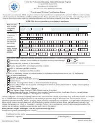 Document preview: Practitioner Written Certification Form - Rhode Island