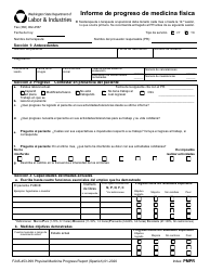 Formulario F245-453-999 Informe De Progreso De Medicina Fisica - Washington (Spanish)