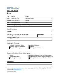 Document preview: Aem Fax Cover Sheet - Washington