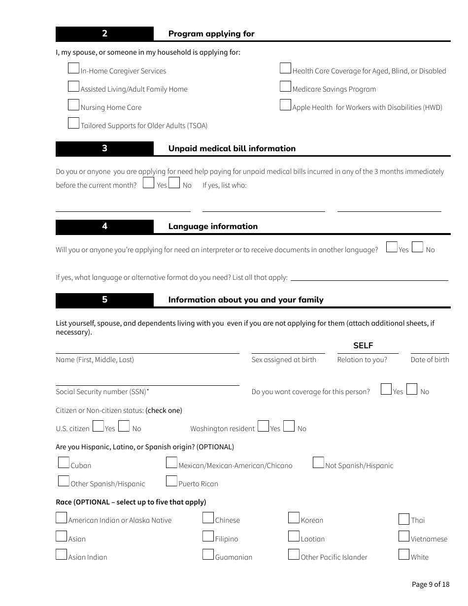 Form HCA18-005 Download Fillable PDF or Fill Online Washington Apple ...