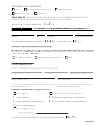 Form HCA18-001 Application for Health Care Coverage - Washington, Page 16